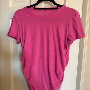 Beyond Yoga Featherweight One & Only Maternity Tee - Pink Hype Heather / S